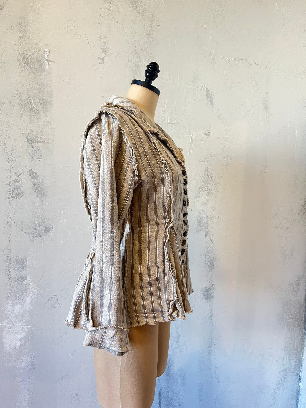 Krista Larson Stripe Linen Jacket