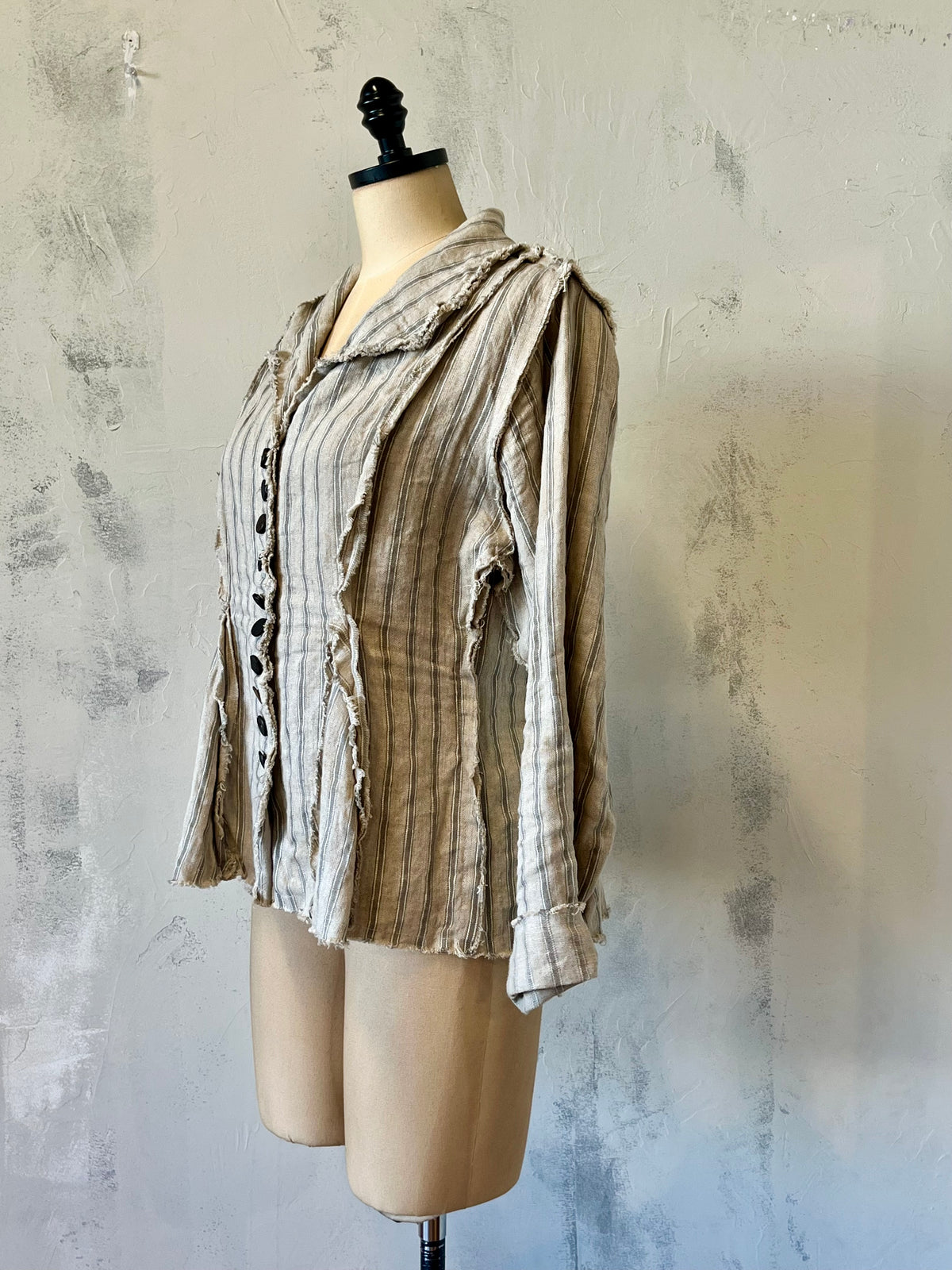 Krista Larson Stripe Linen Jacket