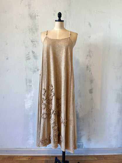 Krista Larson Knit Gold Tank Dress