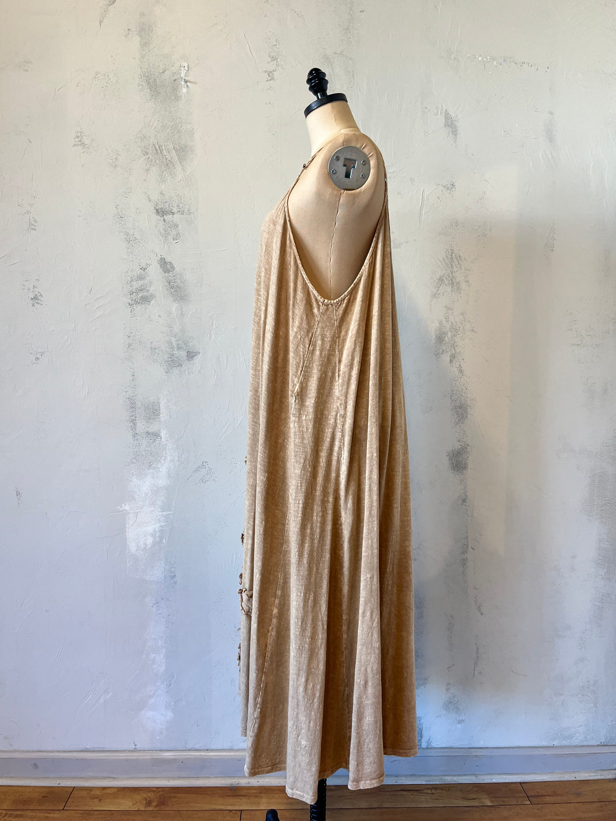 Krista Larson Knit Gold Tank Dress
