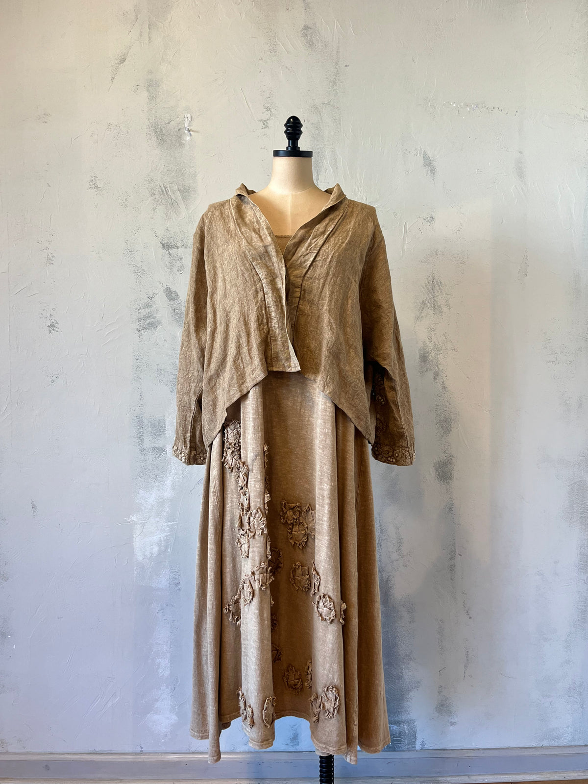 Krista Larson Linen Gold Short Jacket