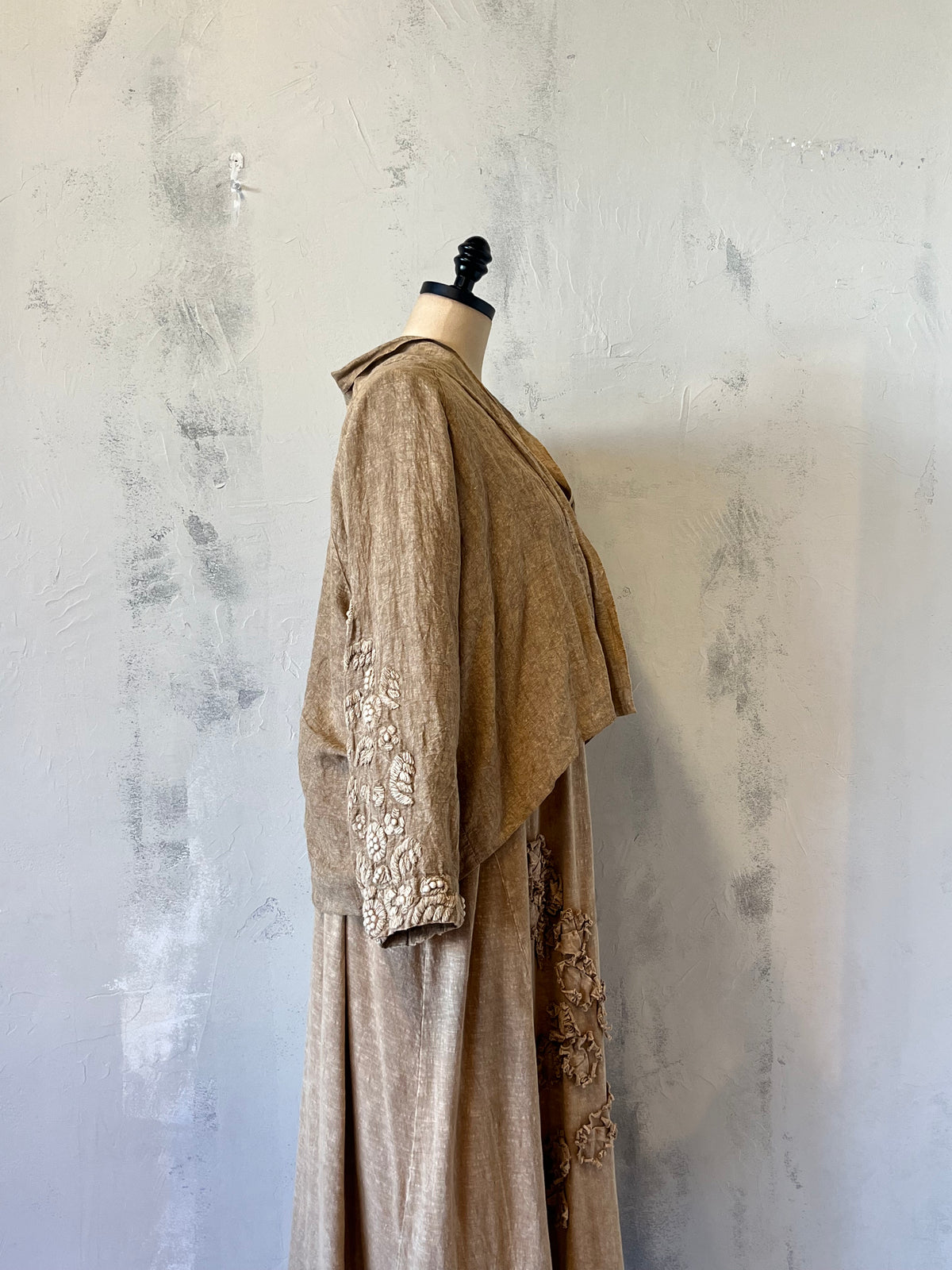 Krista Larson Linen Gold Short Jacket
