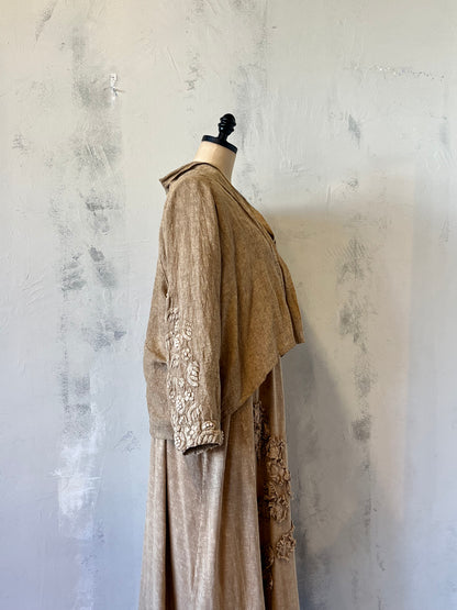 Krista Larson Linen Gold Short Jacket
