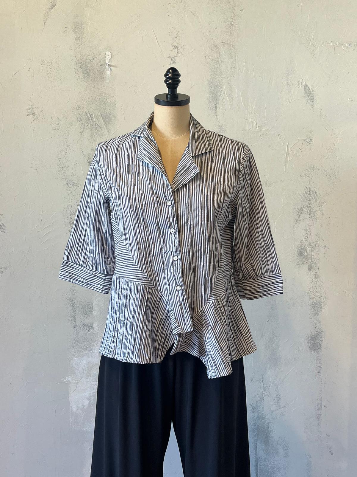 Niche Stripe Button Down Top