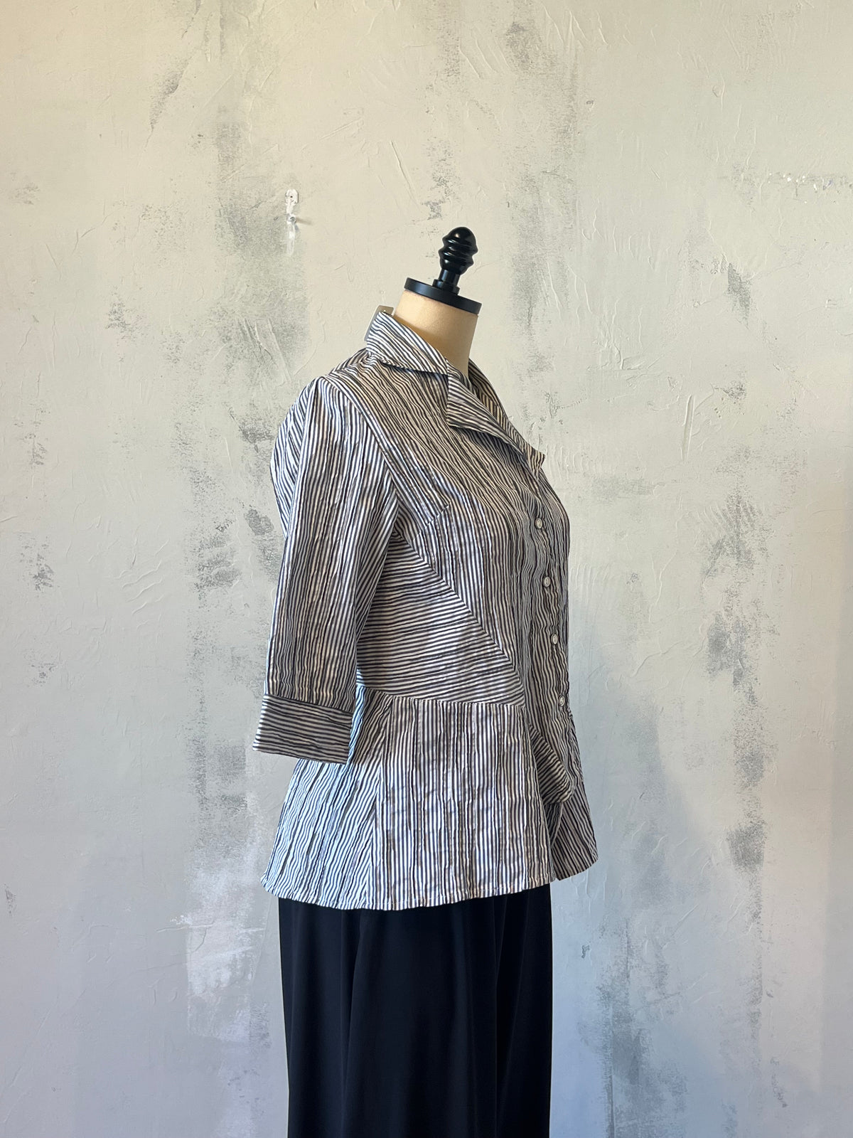 Niche Stripe Button Down Top