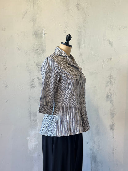 Niche Stripe Button Down Top