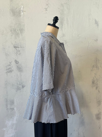 Paper Temples Stripe Button Down Top