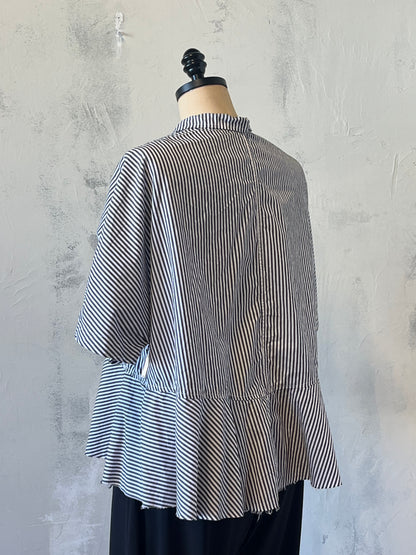 Paper Temples Stripe Button Down Top