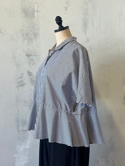 Paper Temples Stripe Button Down Top