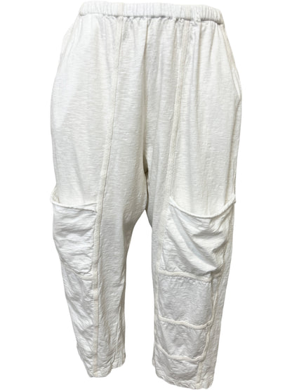 Seamed Joggers in White