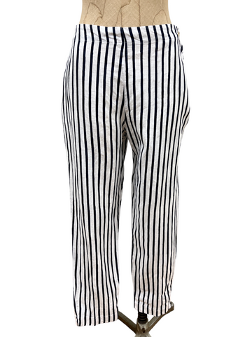 Navy Mini Stripe Pants