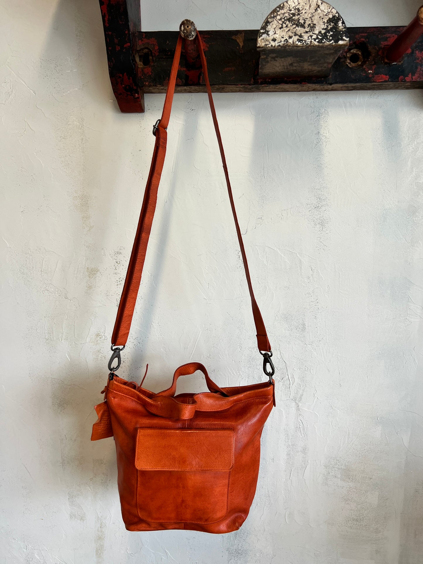 Orange Crossbody Hobo