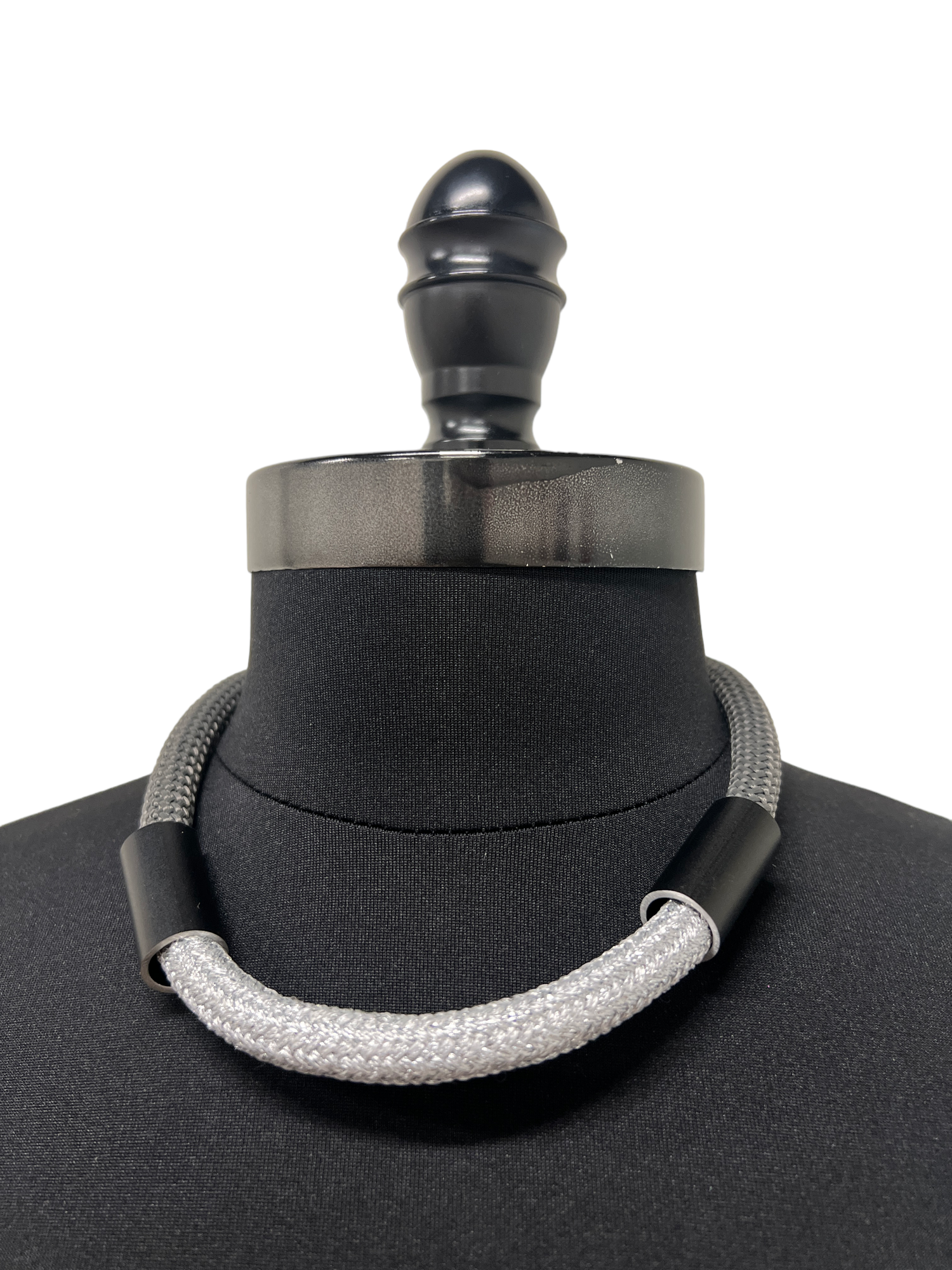 Tube Necklace in Charcoal