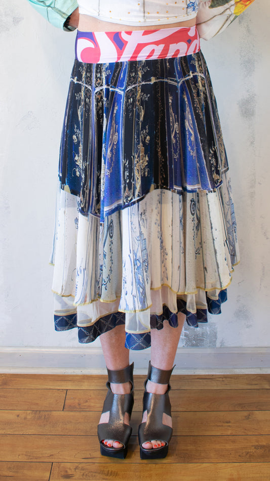 Skirt Chiffon - Ocean Washed Tiles