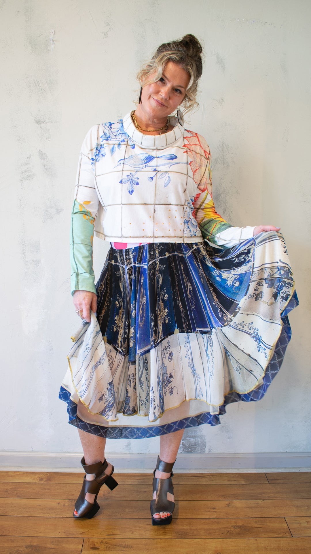 Blouse T Mini - Ocean Washed Tiles
