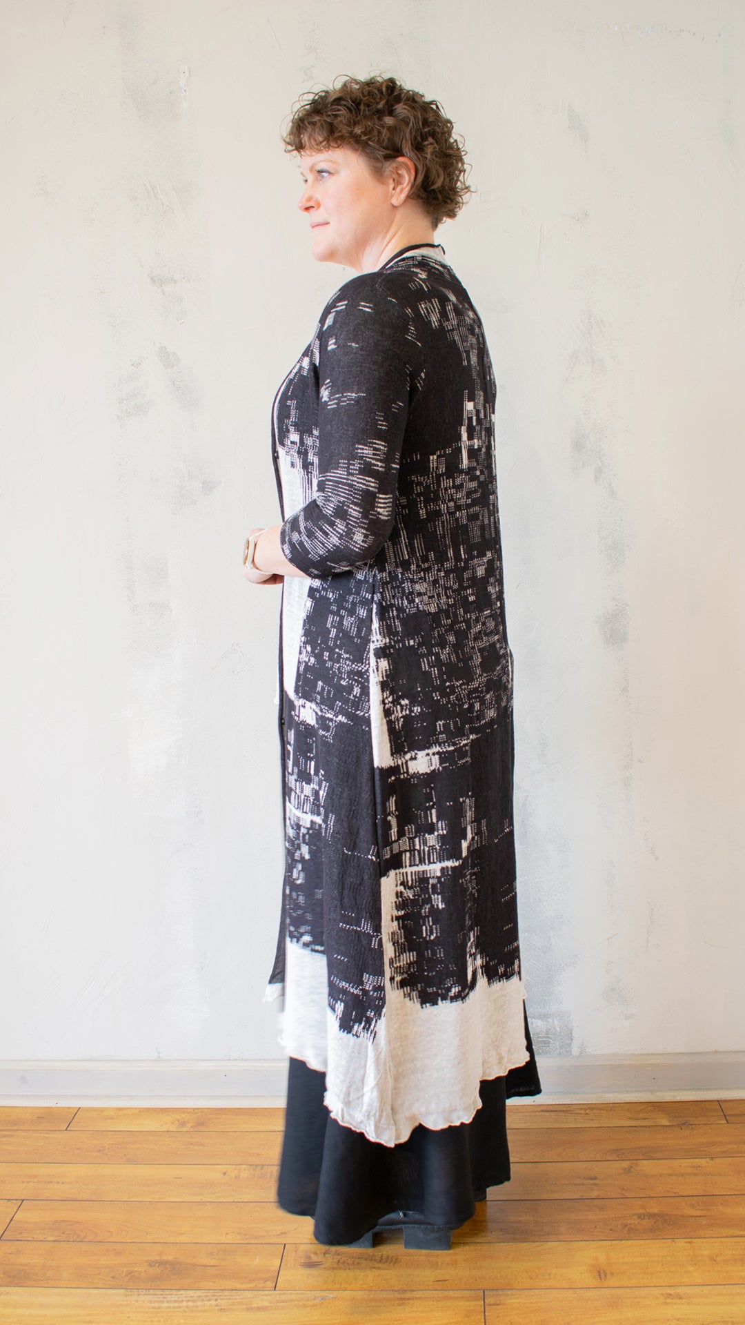 Jacquard Knit Duster