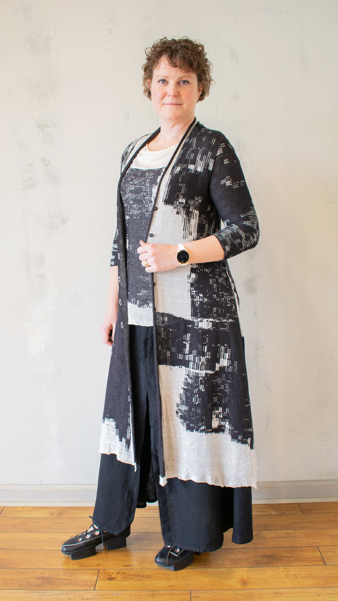 Jacquard Knit Duster