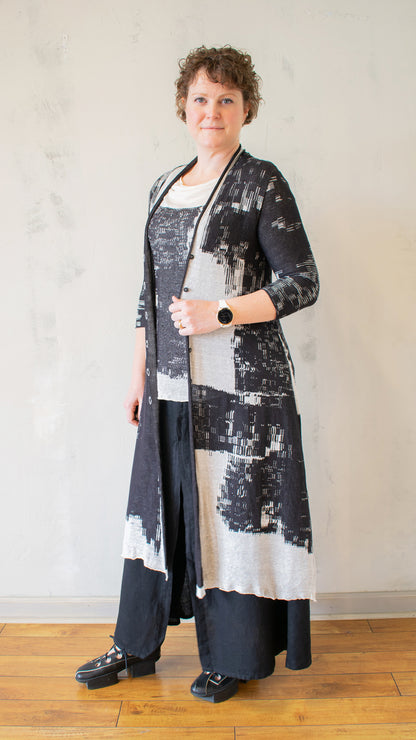 Jacquard Knit Duster