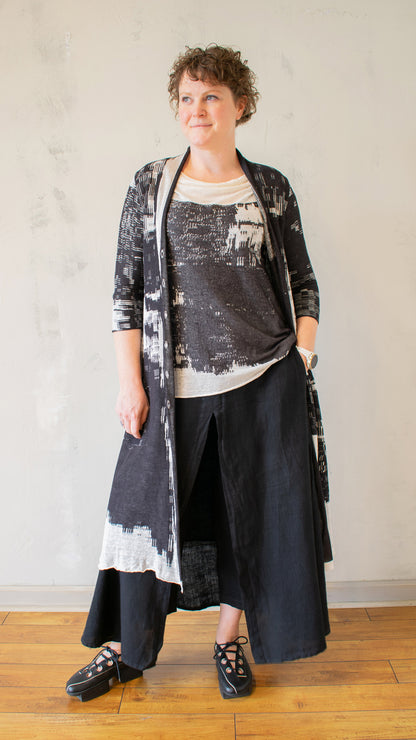 Jacquard Knit Duster