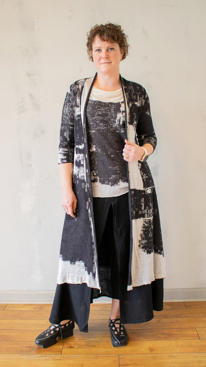 Jacquard Knit Duster