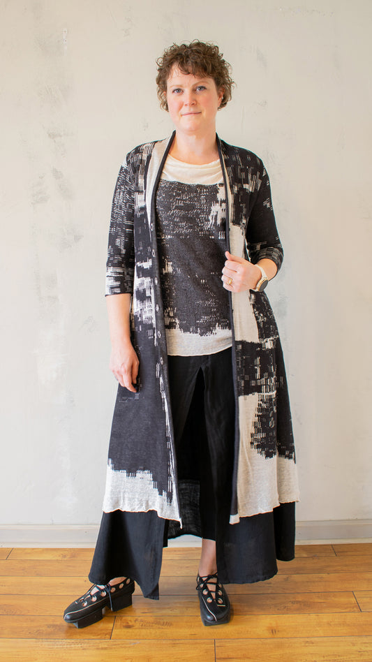 Jacquard Knit Duster
