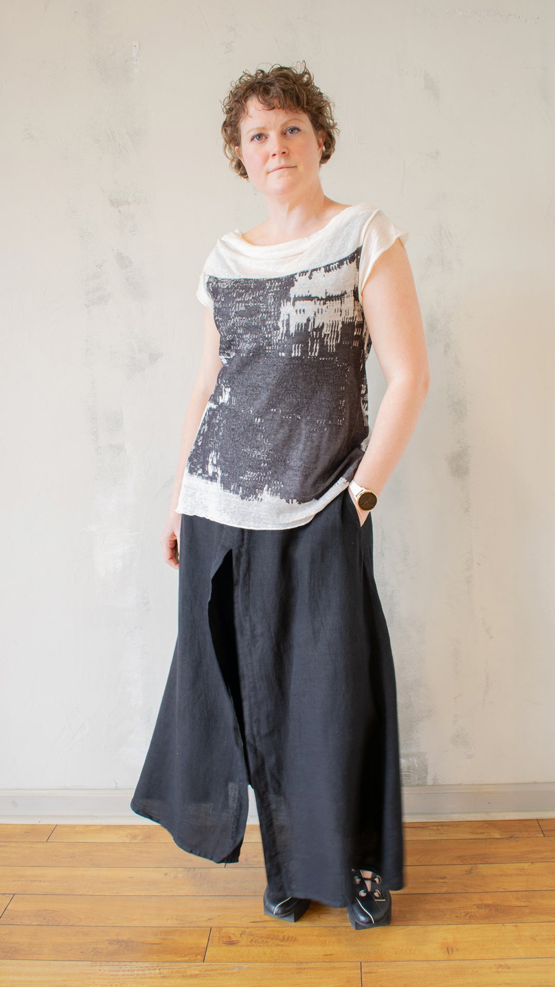 Jacquard Knit Top