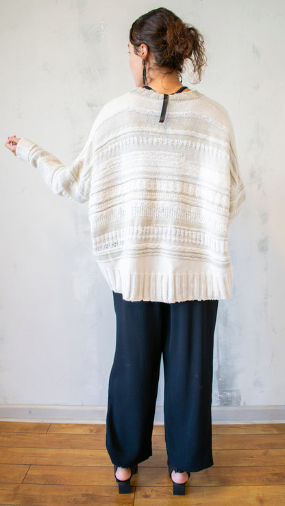 Oat and Cream Stripe Sweater