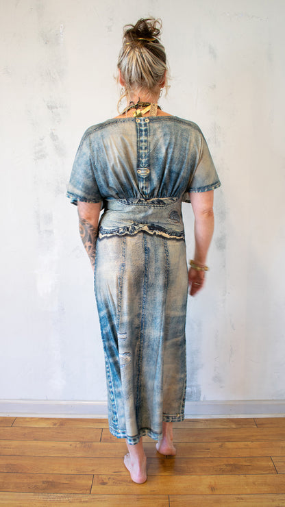 Jeanious Trompe L’Oeil Kimono Dress