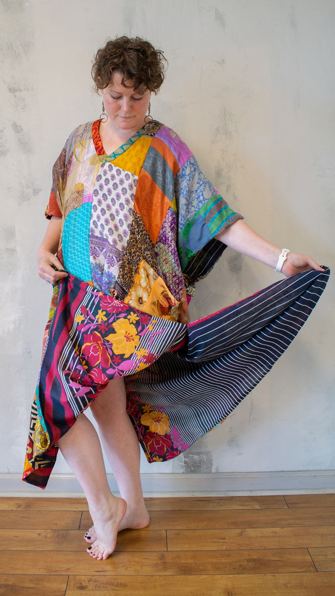 Vintage Silk Patchwork Caftan