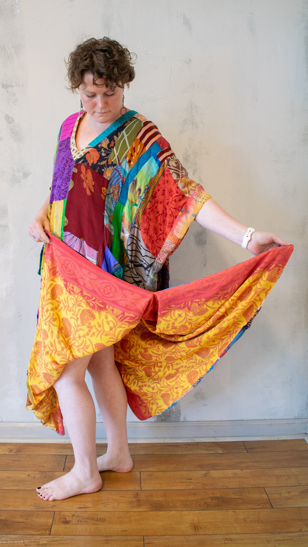 Vintage Silk Patchwork Caftan