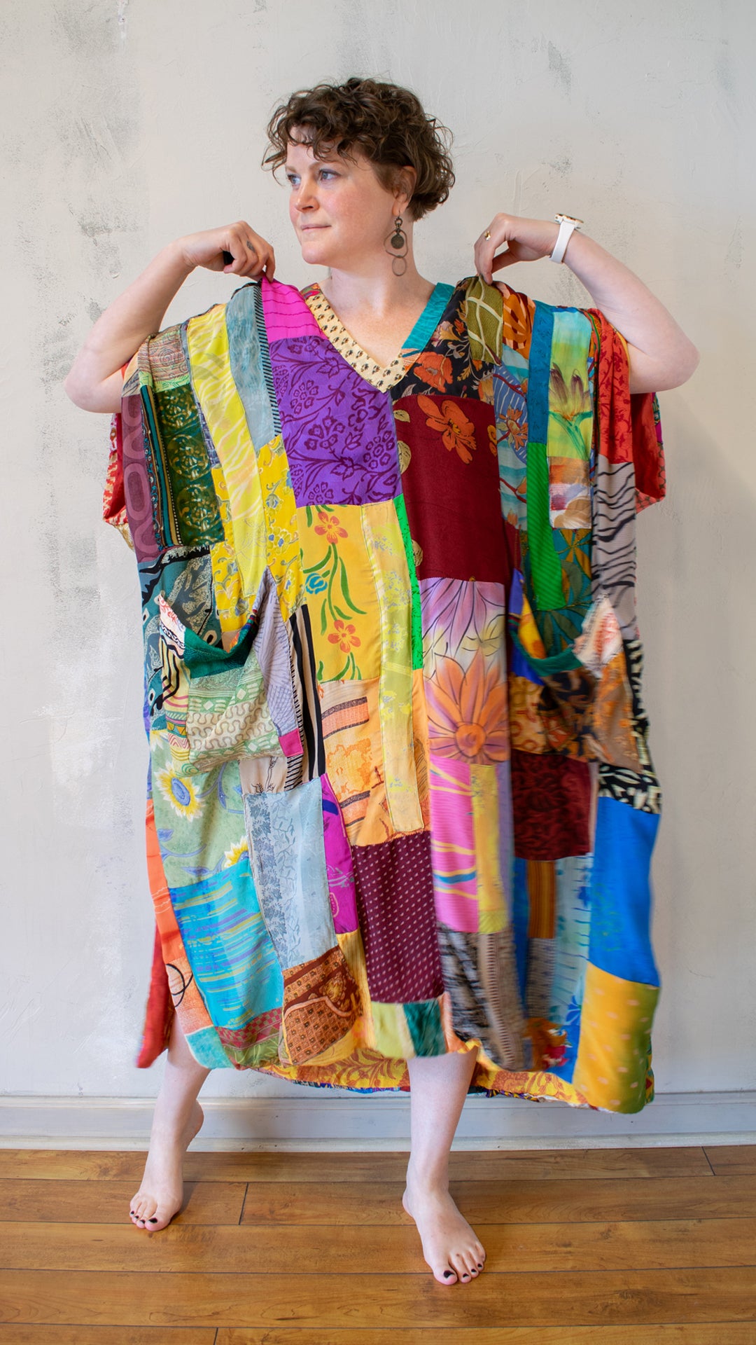 Vintage Silk Patchwork Caftan