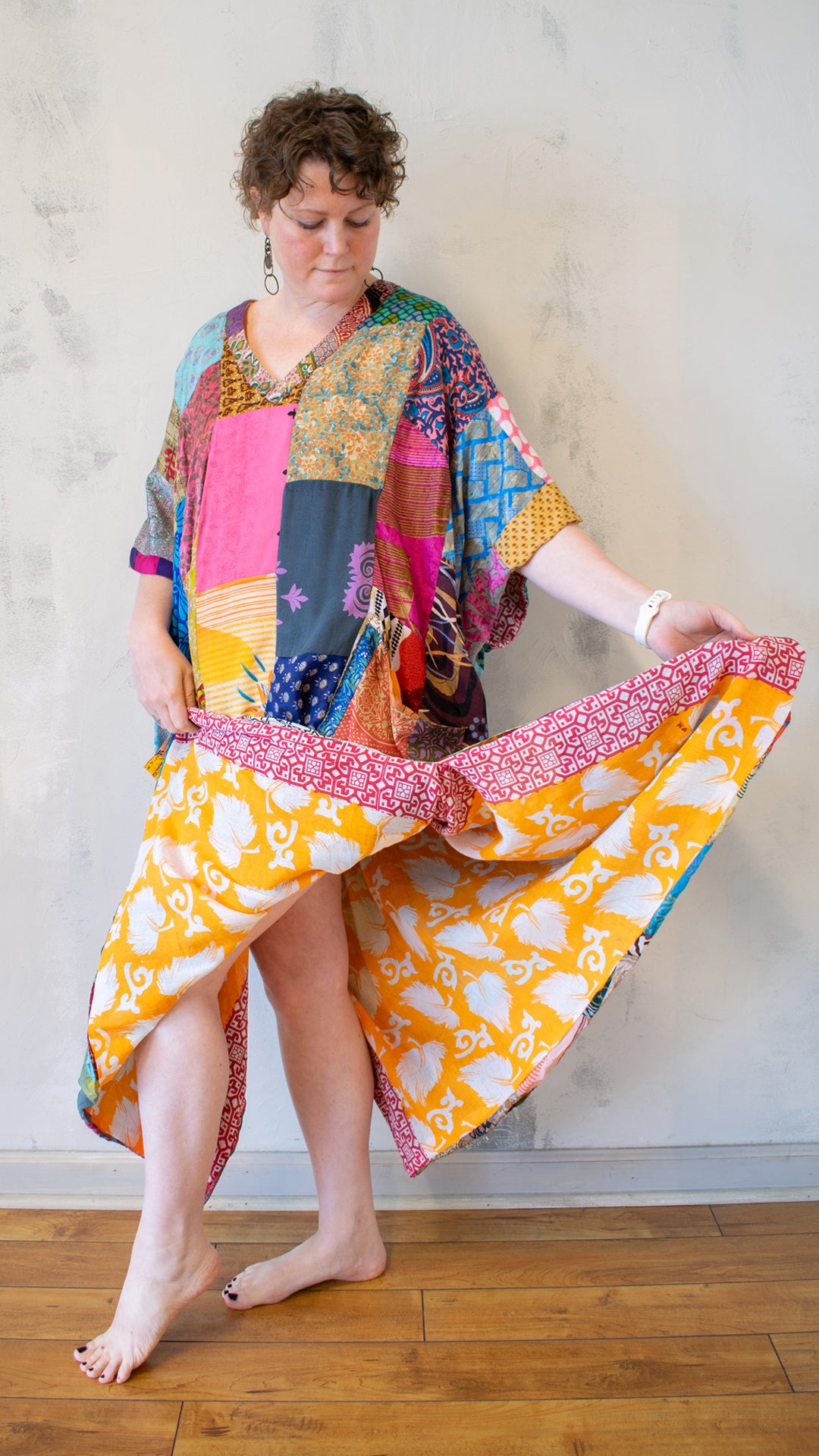 Vintage Silk Patchwork Caftan