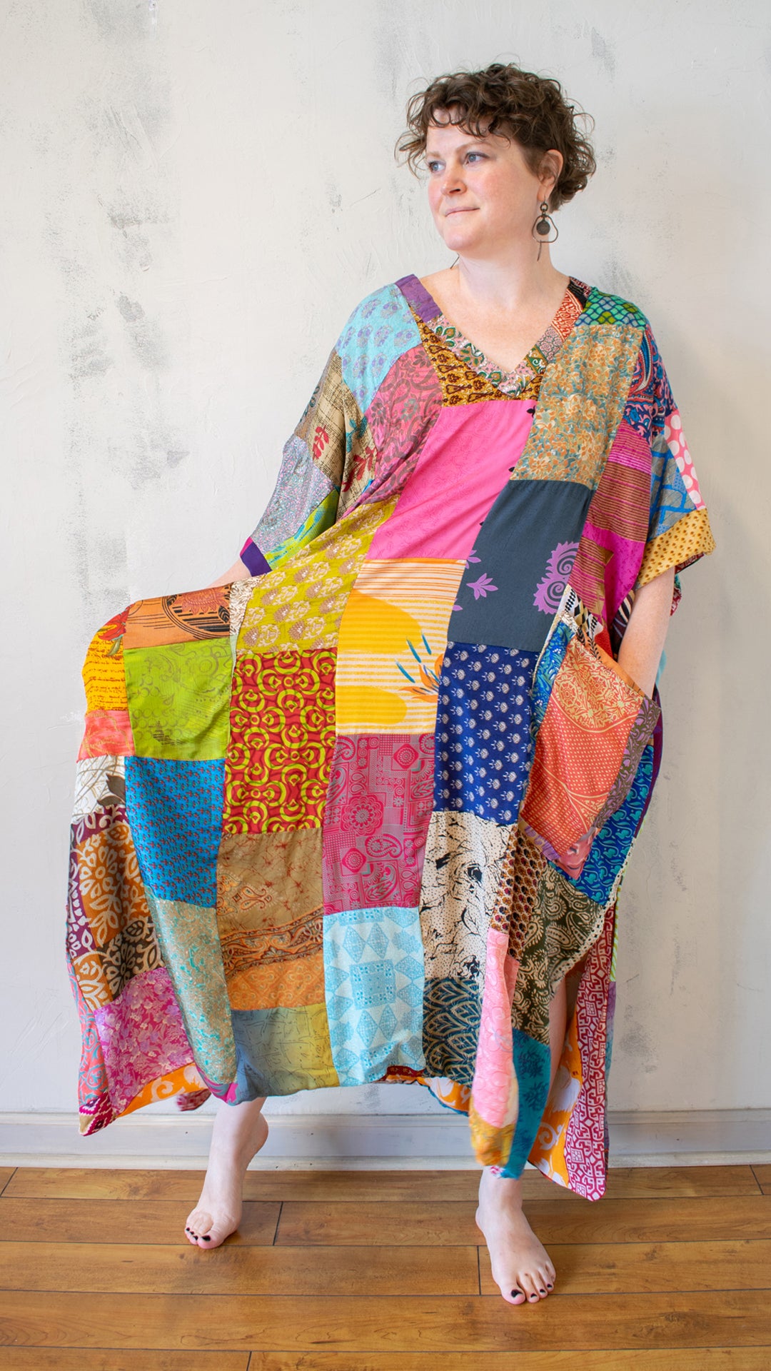 Vintage Silk Patchwork Caftan
