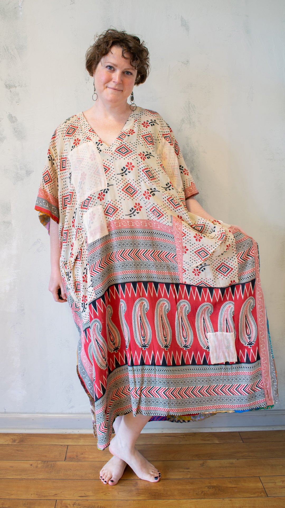 Vintage Silk Patchwork Caftan