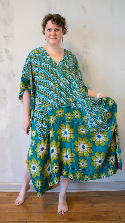 Vintage Silk Patchwork Caftan