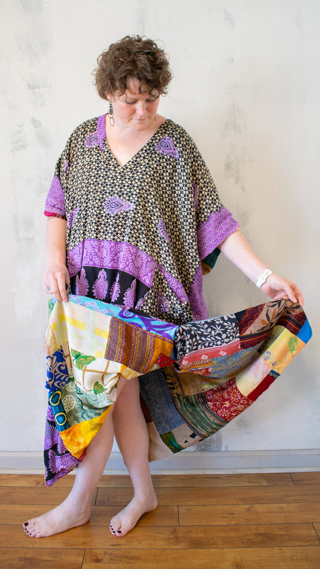 Vintage Silk Patchwork Caftan