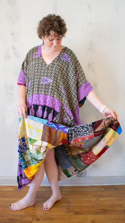 Vintage Silk Patchwork Caftan