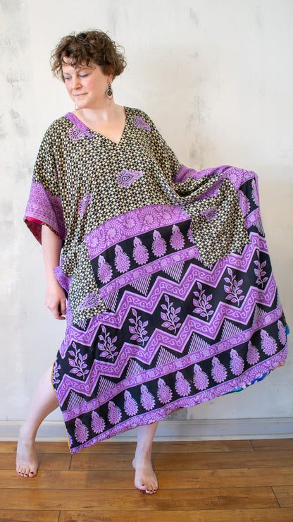 Vintage Silk Patchwork Caftan