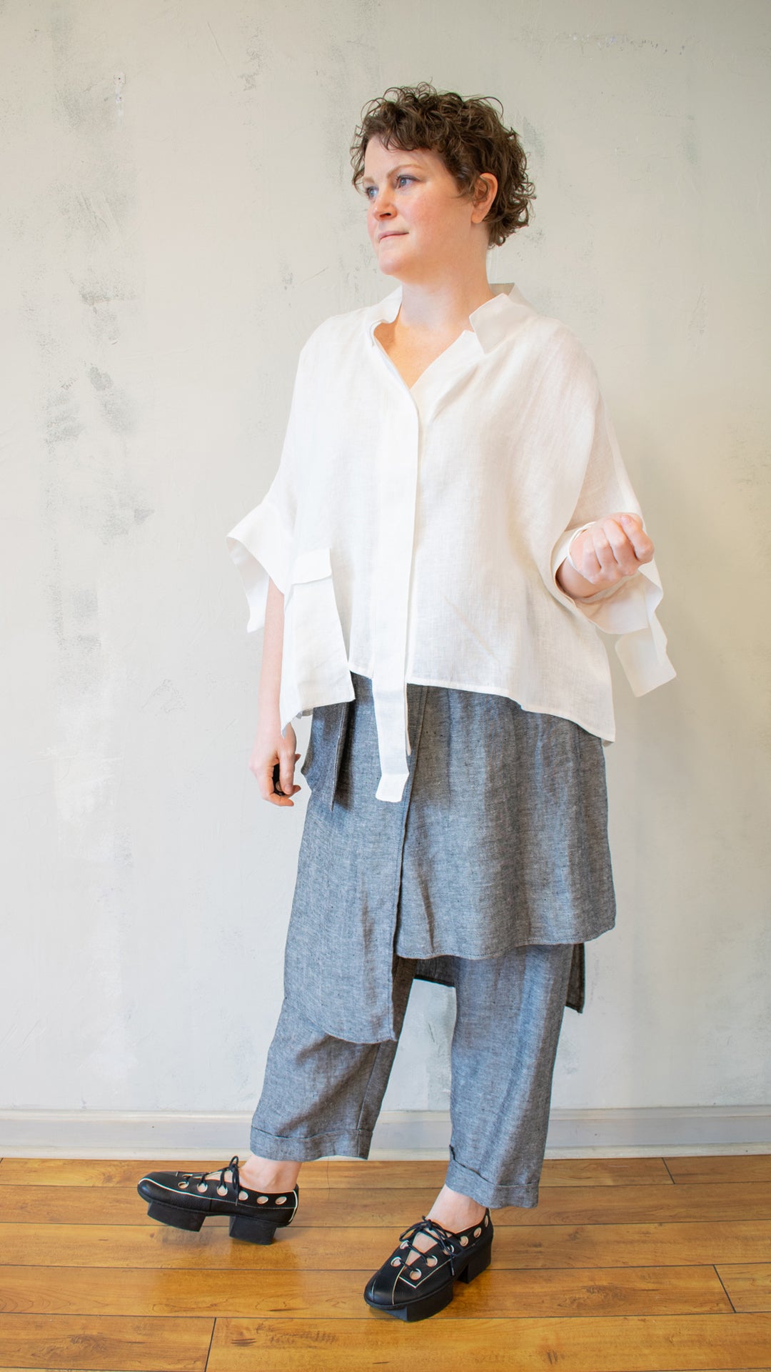 Apron Pant in Silver