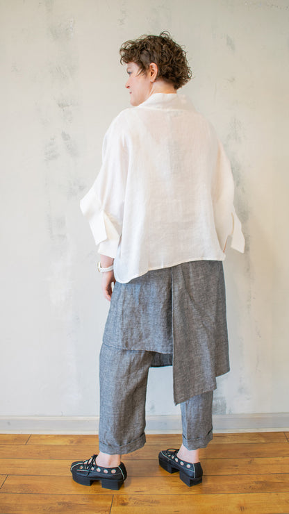 Apron Pant in Silver