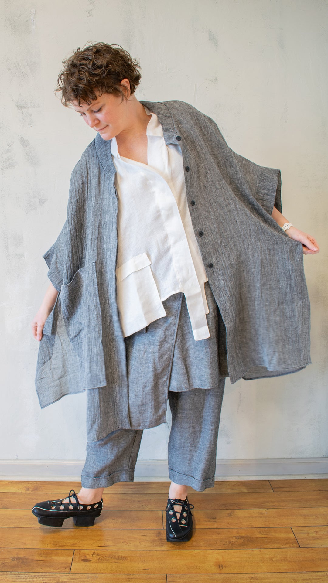 Apron Pant in Silver