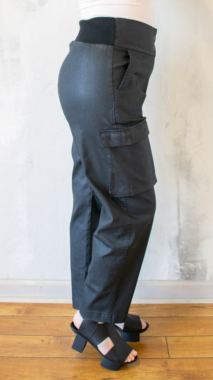 High Waist Coated Denim Pant