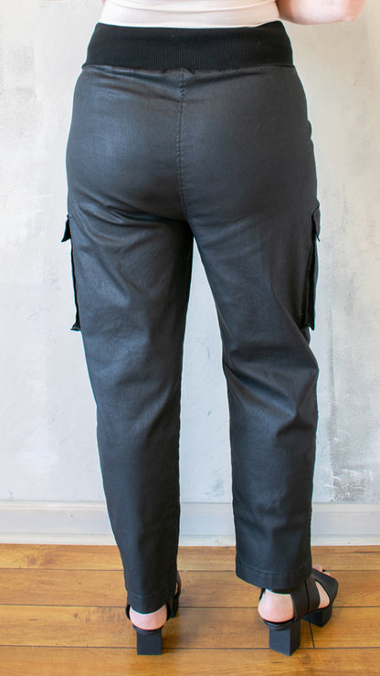 High Waist Coated Denim Pant