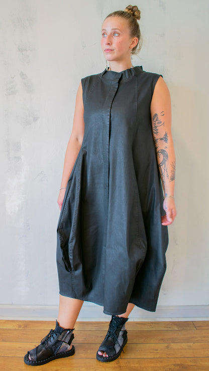Coated Denim Dress