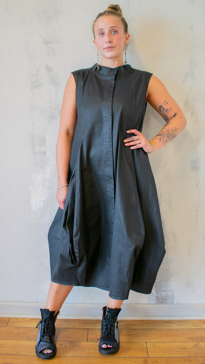 Coated Denim Dress