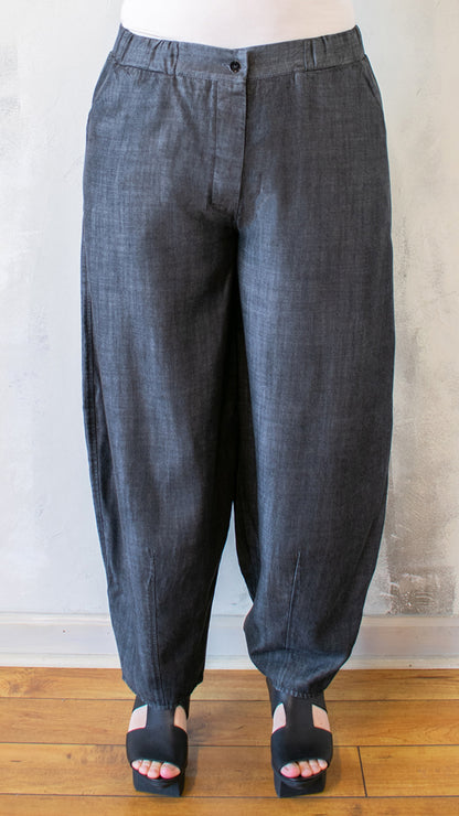 Chambray Barrel Pant