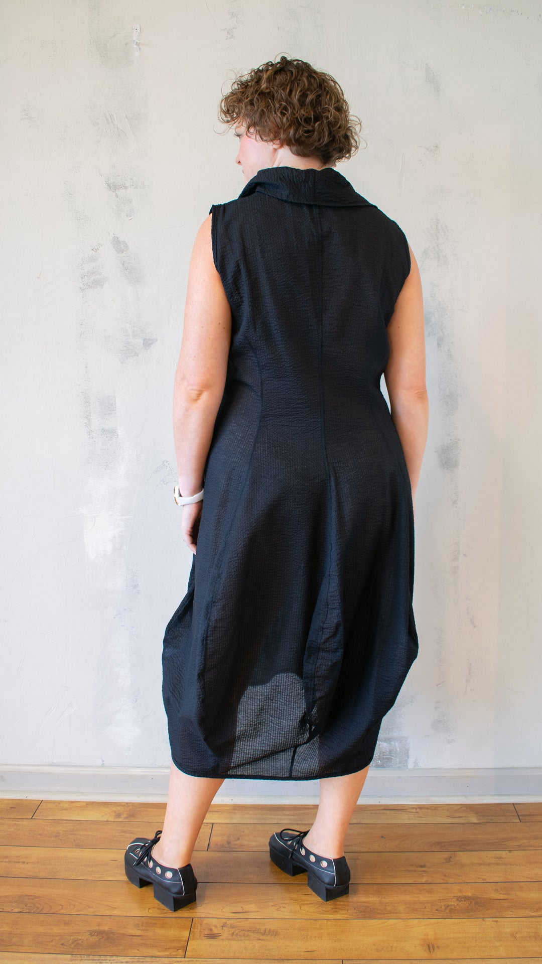 Sleeveless Cowl Neck Dress