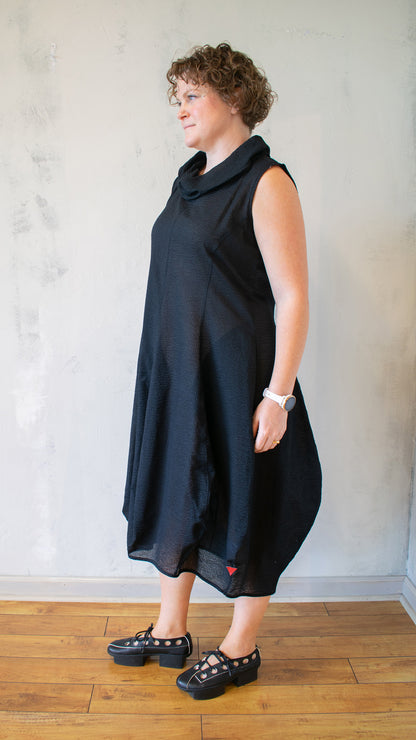 Sleeveless Cowl Neck Dress