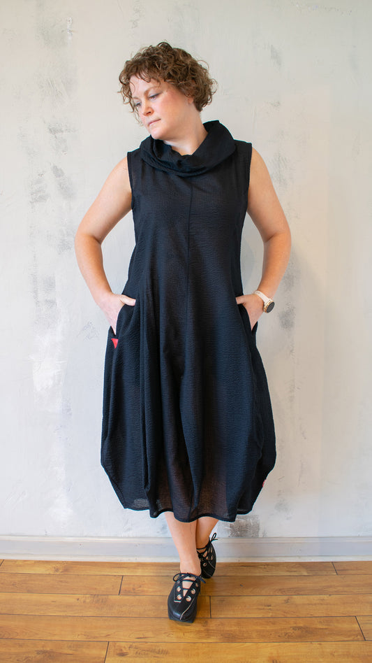Sleeveless Cowl Neck Dress