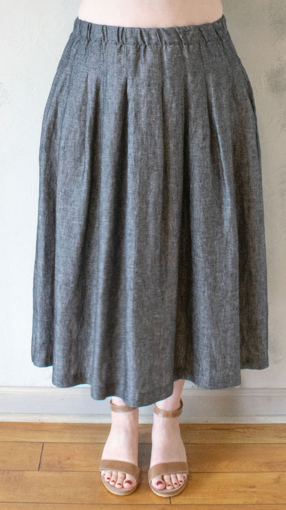 Herringbone Linen Skirt